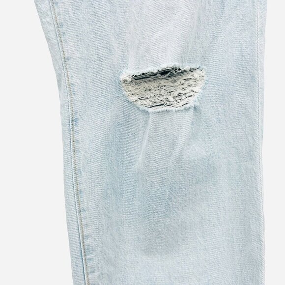 LOFT Women's Distressed High Rise Raw Hem Blue Denim Jeans Size 30/10 W32"xL30" - Picture 8 of 12